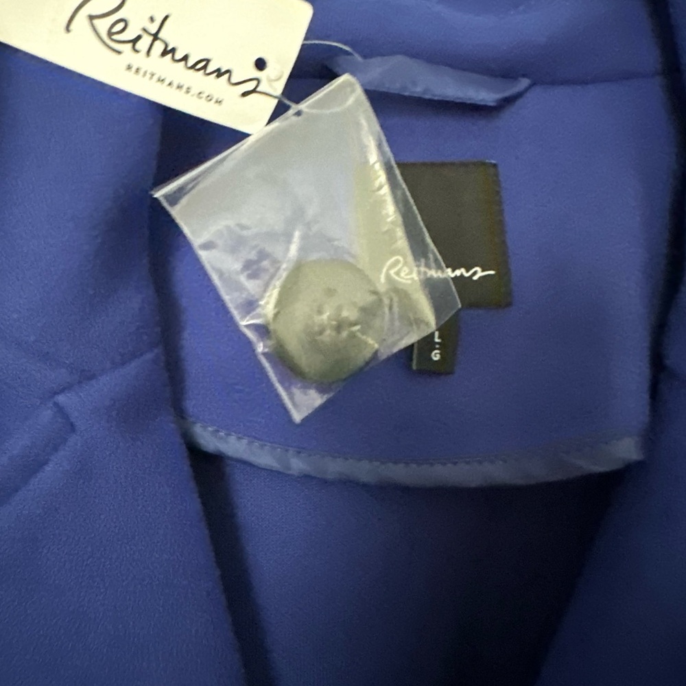 NEW Reitmans Blue Coat (L) - Picture 5 of 9